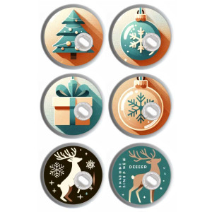 6er Set - Freestyle Libre 3 Sticker - Minimal Christmas