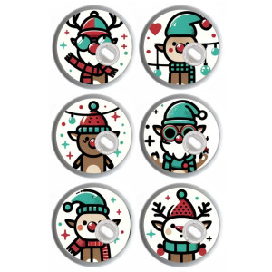 6er Set - Freestyle Libre 3 Sticker - Funny Christmas