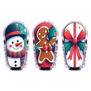 3er Set Dexcom G6 Transmitter Sticker - Weihnachten