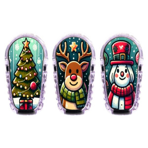 3er Set Dexcom G6 Transmitter Sticker - Weihnachten 2