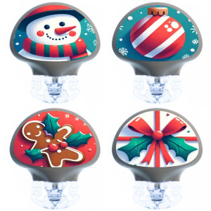 4er Set Enlite Guardian Transmitter Sticker - Weihnachten