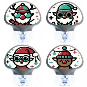 4er Set Enlite Guardian Transmitter Sticker - Funny Weihnachten
