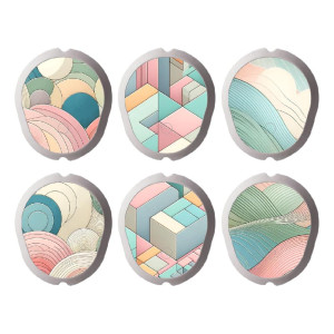 6er Set Dexcom G7 Sensor Sticker - PastelLove