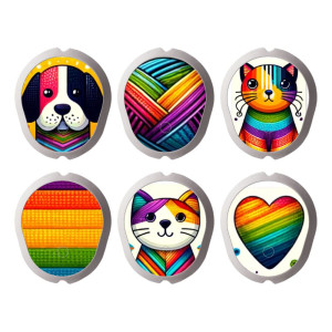 6er Set Dexcom G7 Sensor Sticker - Cats'n'Dog-Love