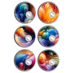 6er Set - Freestyle Libre 3 Sticker - CrazyClouds