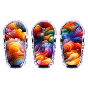 3er Set Dexcom G6 Transmitter Sticker - CrazyClouds