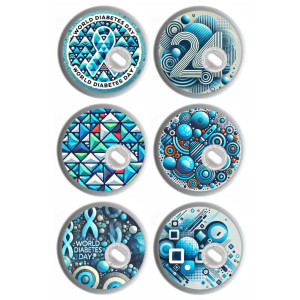 4er Set - Freestyle Libre 3 Sticker - Welt Diabetes Tag 2024