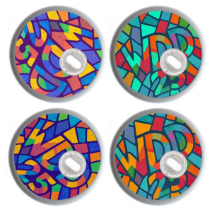 4er Set - Freestyle Libre 3 Sticker - Welt Diabetes Tag 2025