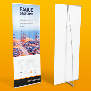 1 Soporte de banderola en L 80 x 200 cm | Impresión a una cara | 500 g/m² PVC mate