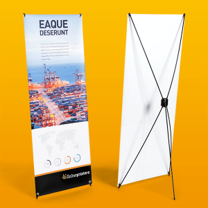 X-Banner | 80 x 200 cm | Totem X-Banner | Totem en X | Système bannière X | 500 g/m² PVC mat