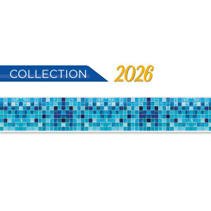 Frise piscine auto-collante Océane 14 cm x 5 m