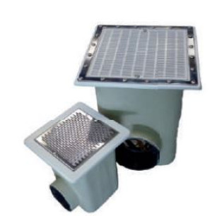 Bondes de fond NORM grille INOX Piscine Liner : Ø 75 mm