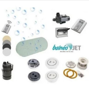 Jet vag Ensemble BULLEO DUO effervescence + Massage 8 jets Inox