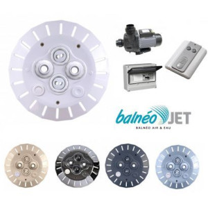 Jet vag Pack Balnéo Solo piscine : 2 Cv Mono Diam 63-75 mm : Blanc