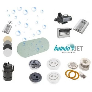 Jet vag Ensemble BULLEO SOLO effervescence + Massage 4 jets BLANC