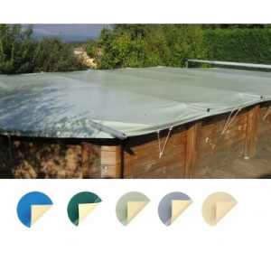 SUNBAY Bâche à barres piscine bois Hudson 8,85 m x 4,85 m