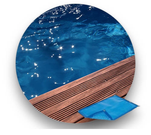 Bâche 400 µ LUXE compatible Piscinelle CR 6B : Rectangulaire + décp. Bloc