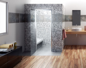 Hammam à carreler CANNES 1500x2400x2405 mm : 6 places MAXI