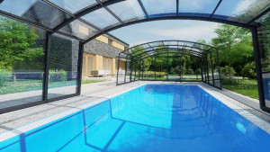 Abri piscine haut CASABLANCA 450 x 860 x 250 cm