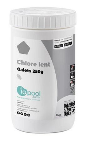 Chlore lent (galet de 250gr) - 1kg
