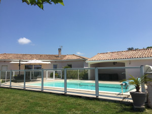 Cloture Piscine Transparente en VERRE 6 mm : Module de 2.00 m