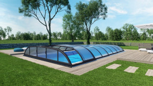 Abri piscine Dallas A : 407 x 646 x 82 cm