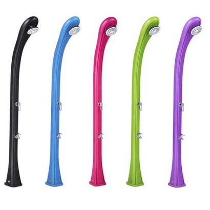 Douche solaire PVC SO HAPPY courbe - Couleur Vert - Rince pieds 25 L