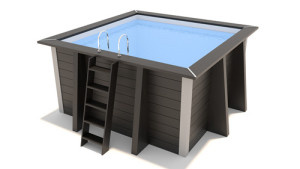 Piscine composite carrée Ed’line Pool : 3.11 x 3.11 x 1.20 m