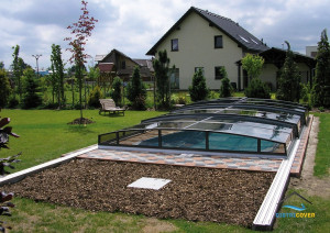 Abri piscine Casablanca Infinity : 500 x 860 x 75 cm H