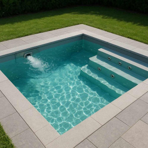 Piscine en kit bloc polystyrene 4 x 2 m + nage à contre courant