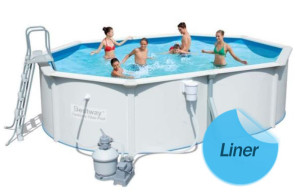 Liner 75/100ème piscine Bestway - hydrium 610 x 360 x 120 cm - Bleu ciel