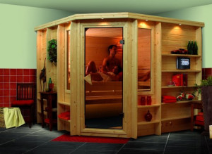 Sauna bois massif 40 mm Marona - Premium