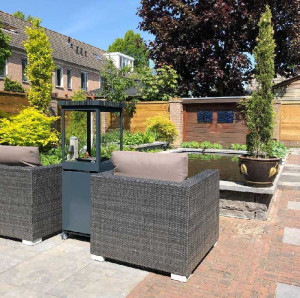 Foyer extérieur chauffant jardin Sunwood Marino - Gris