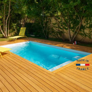 Piscine coque de 10 m² : Serre chevalier 4.30X2.30X1.50M : Sans filtration
