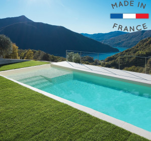 Piscine en coque Mégèves de 7.10X3.00X1.50M + Filtration Coffre PVC hors sol