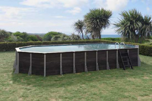 Piscine composite : ROMAGNY : Octo : 870 x 393 x 123 cm