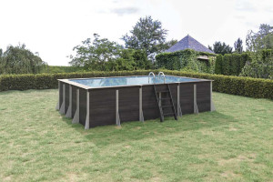 Piscine composite : PORTBAIL : Rectangle 485 x 326 x 123 cm