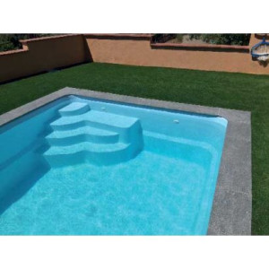 Piscine coque Phocée 4.80 x 3.20 x 1.50 m + LUXE + local enterré Capot Plat