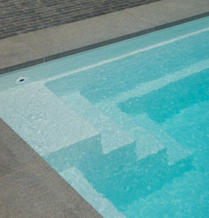 Piscine coque Sparte 6 : 6.20 x 3.20 x 1.50 m + LUXE pièces à sceller sans filtration