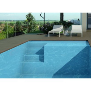 Piscine Olympie 1 : 5.20 x 3.20 x 1.50 m + LUXE + Coffre PVC hors sol