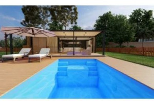 Piscine coque Olympie 5 : 3.20 x 6.20 x 1.48 m + LUXE filtration BIO FILTRE