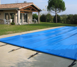 Bâche de sécurité à barres + sangles SECU PLUS - Conforme Norme NF