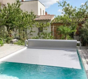 JMbâche Volet roulant piscine Silver-Roll lames PVC sur mesure