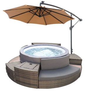 Spa NETSPA VITA PREMIUM + 5 mobiliers + parasol complet