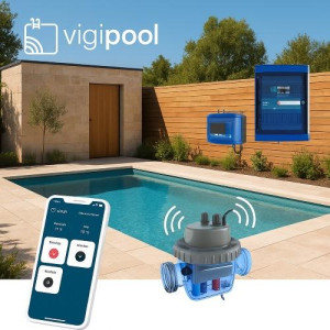 Piscine en kit béton connectée : 9 x 4 x 1.50 m Fond plat