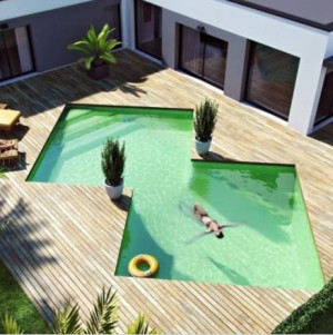 Kit pour piscine béton : LUXE DIAMOND : 2x (3.00 x 3.00 x 1.50 m)