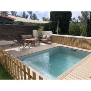 Piscine en kit béton carré 6 x 6 m LUXE