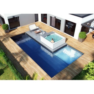 Kit piscine Luxe - Poseidon 9 x 4 x 1.50 m + 3 x 3 x 0.50 m