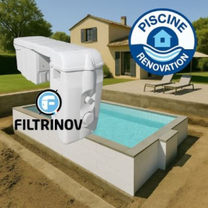 Kit piscine polystyrène spécial rénovation 8 x 4 x 1.50 m (BLOC)