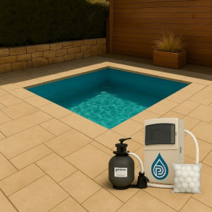 Petite piscine bloc polystyrène ECO 3 x 3 x 1.50 m : Filtration à sable